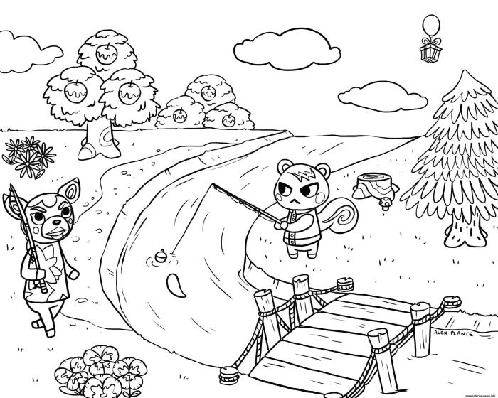 Animal crossing villager coloring pages