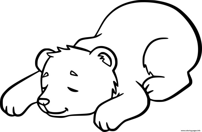 Animals sleeping coloring page