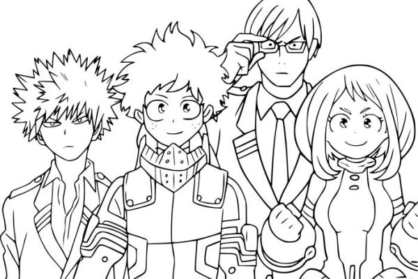 Anime bnha coloring pages