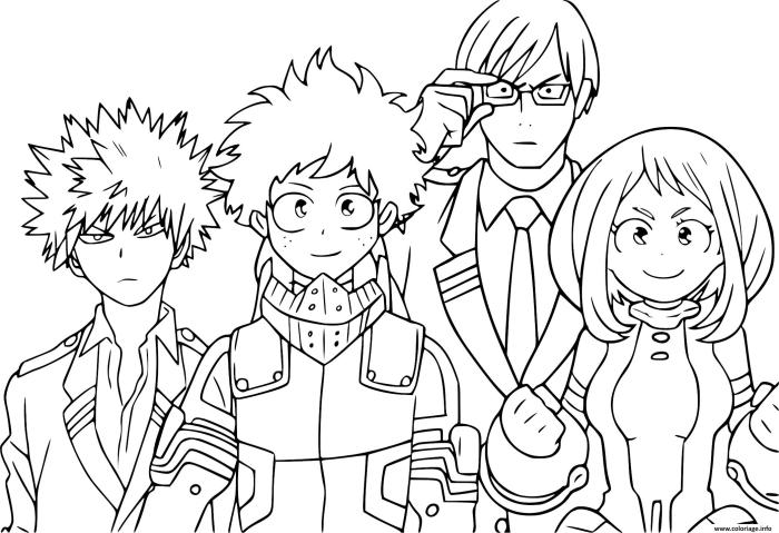 Anime bnha coloring pages