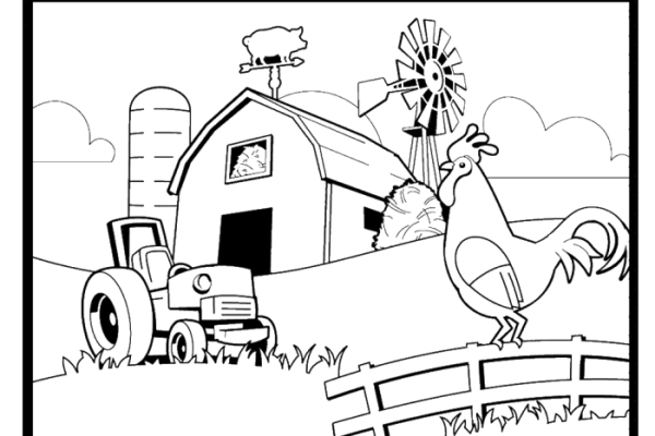 Free farm animal coloring book pages