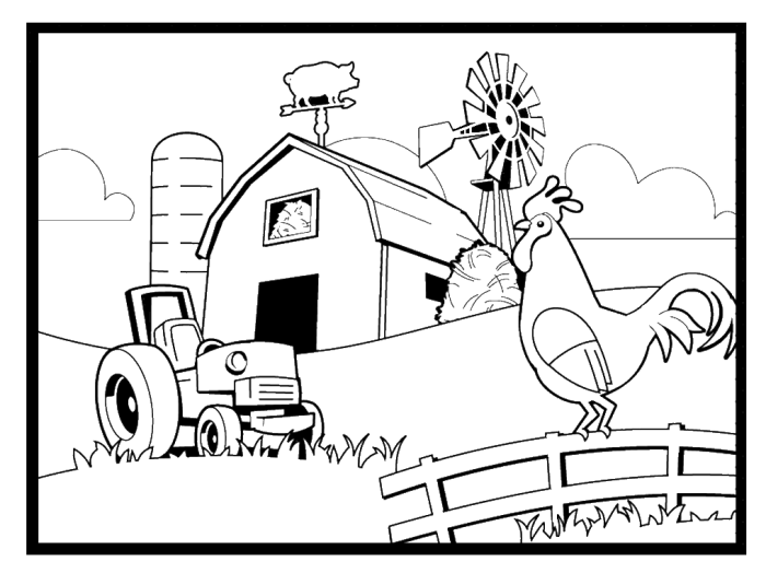 Free farm animal coloring book pages