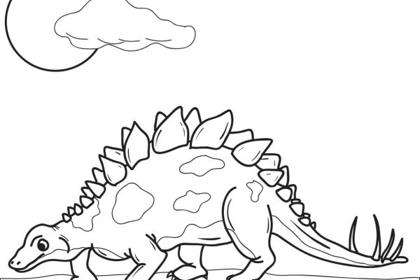 Animated dinosaur coloring pages stegasauras