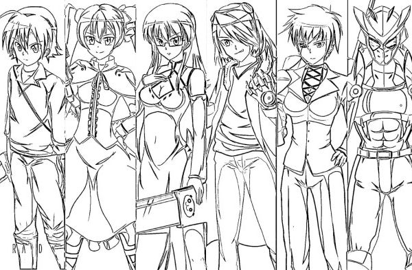 Anime akame ga kill coloring page