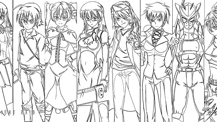 Anime akame ga kill coloring page