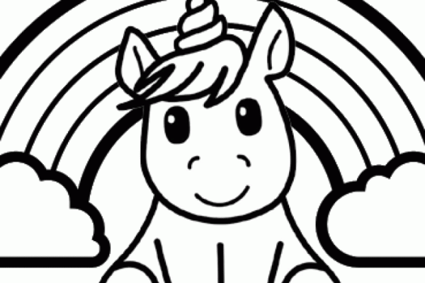 Animal baby cute unicorn coloring pages