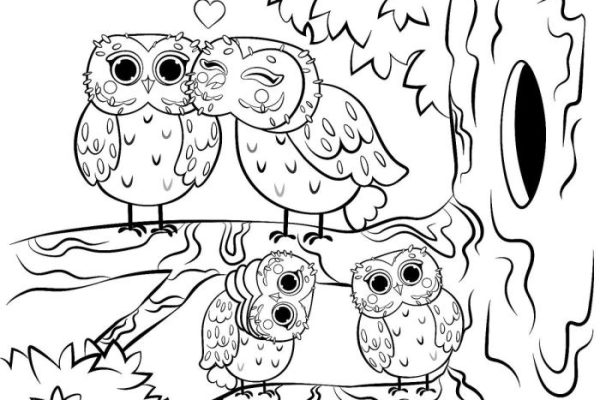 Animal family coloring pages for free