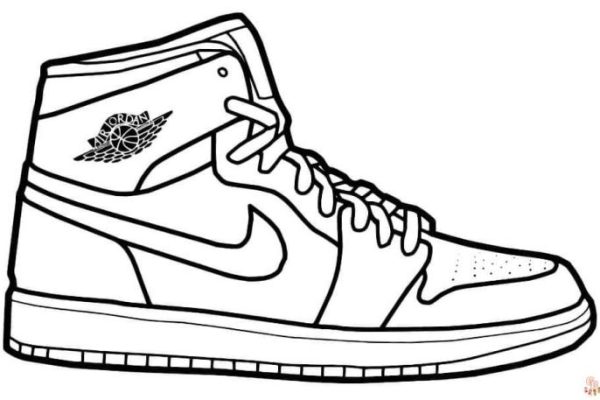 Animated shoes coloring sheet