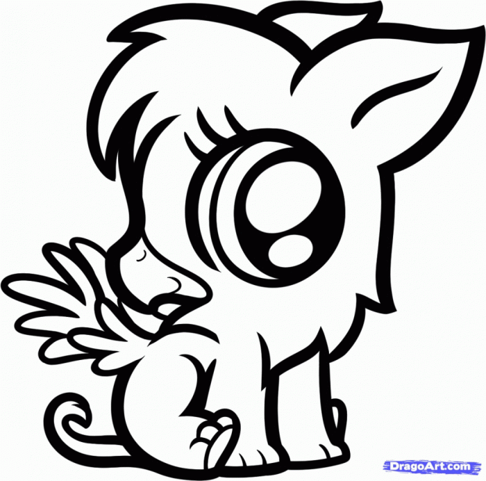 Cute coloring pages kawaii animals