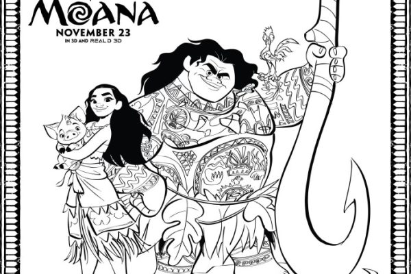 Animal coloring page hay hay from moana