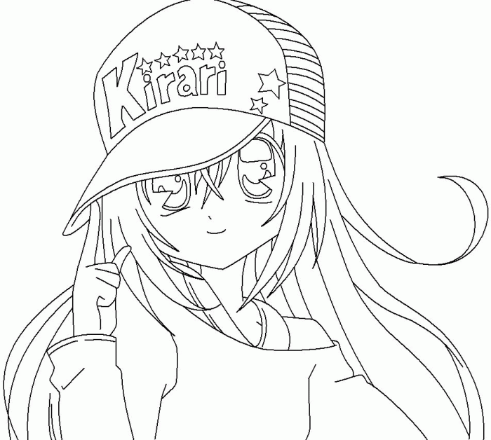 Anime coloring page generator