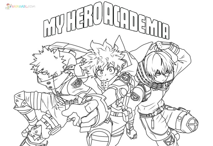 Anime bnha coloring pages