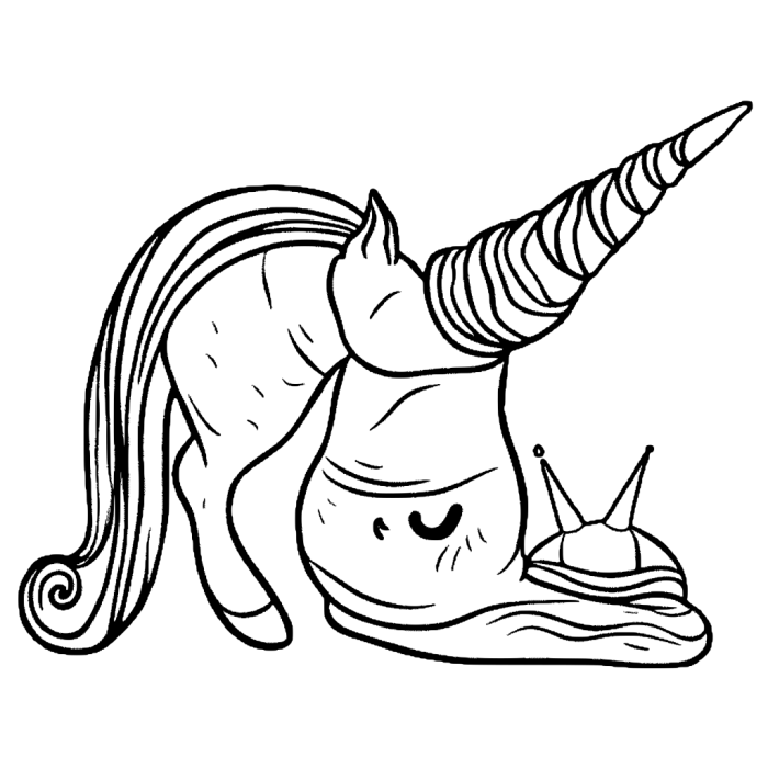 Animals with unicorn horns coloring