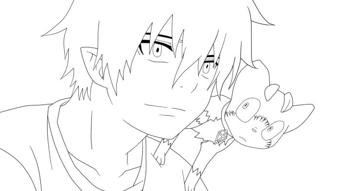 Anime coloring pages out lines