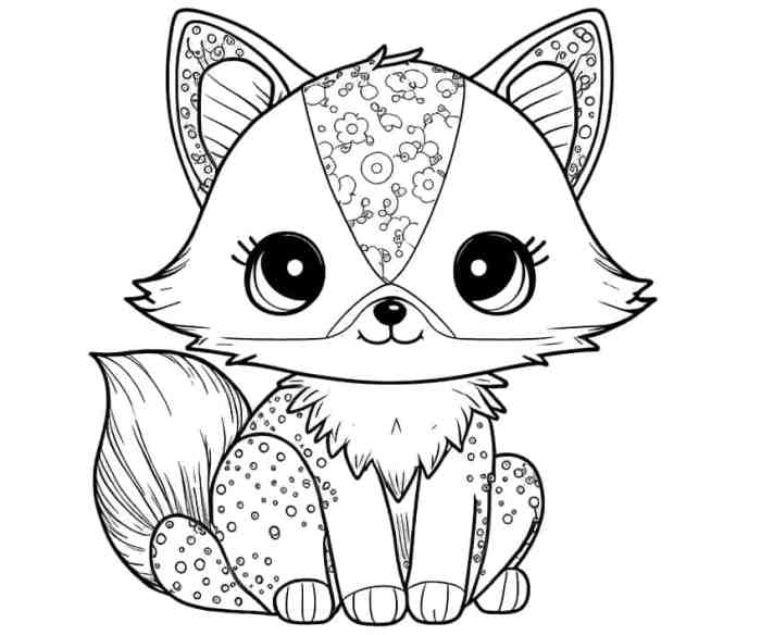 Coloring sheets of cute animals