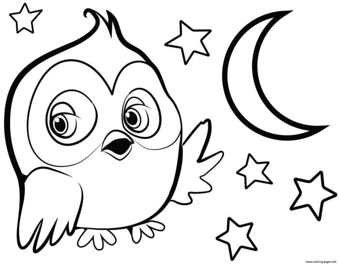 Easy animals coloring pages for kids