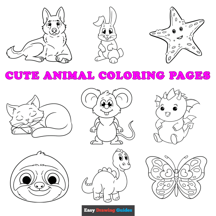 Free printable coloring of animals for kids