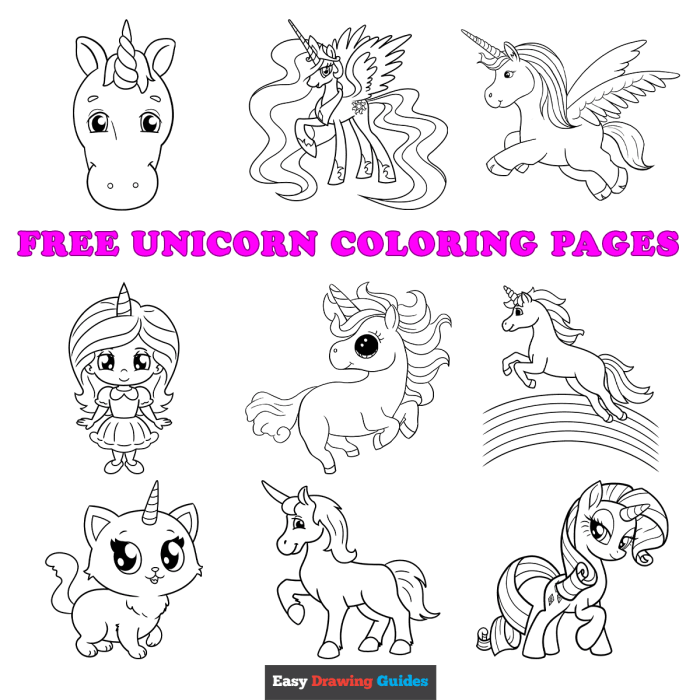 Animal baby cute unicorn coloring pages