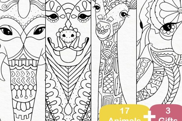 Animal coloring page assortment pdf