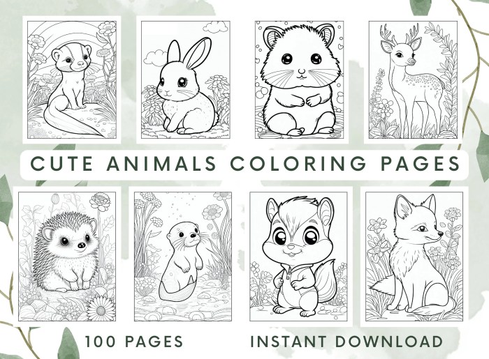 Coloring sheets of real animals