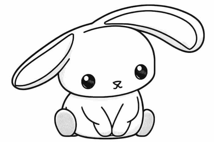 Realistic rabbit drawing getdrawings coloring pages bunny