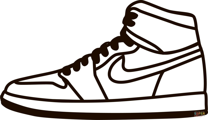 Animated shoes coloring sheet