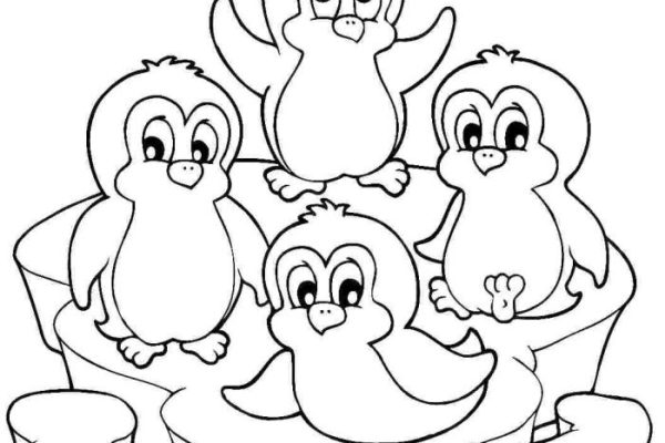 Animal coloring pages for teenagers penguins