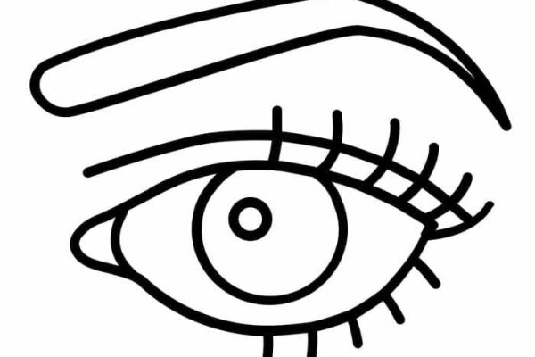 Eyeball coloring sheet human and animals