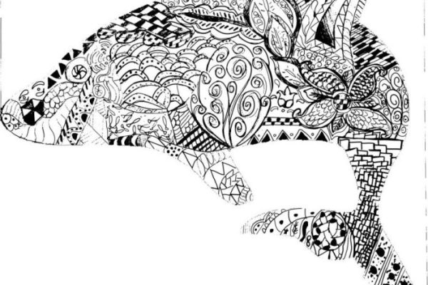 Coloring pages geometric animals