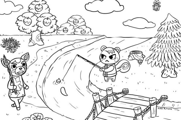 Animal crossing coloring p