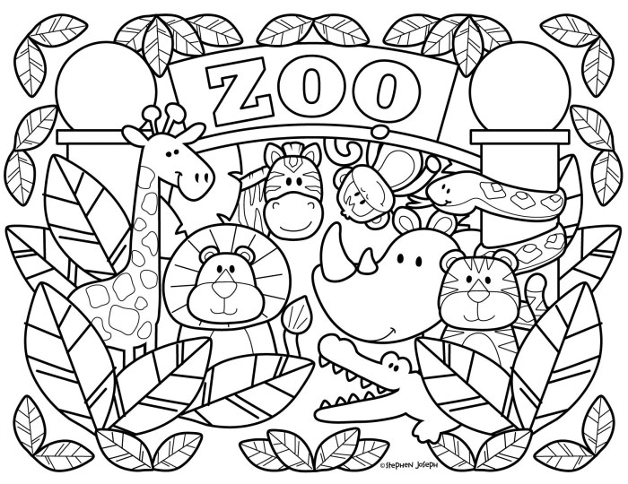 Coloring book animals fo rkids