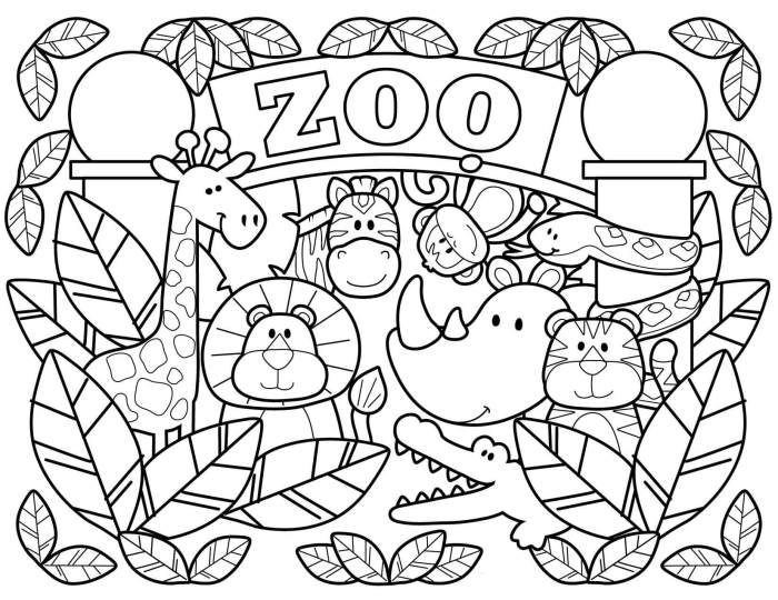 Coloring book with animals only