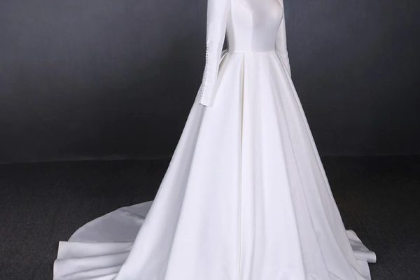 Satin wedding dresses ball gown