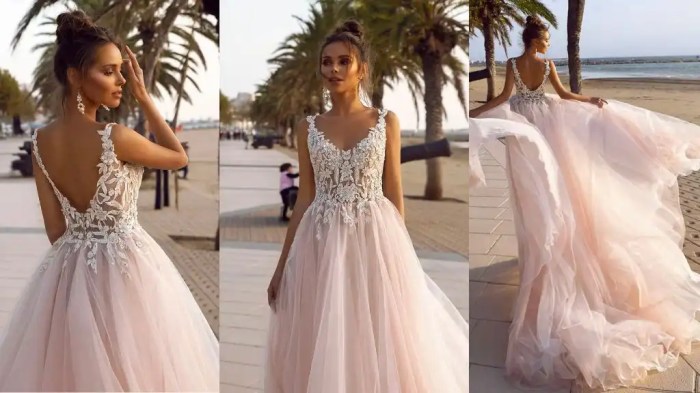 Blush color dress for wedding