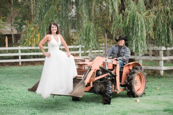 Lace halter top wedding dress