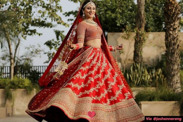 Red dress indian wedding