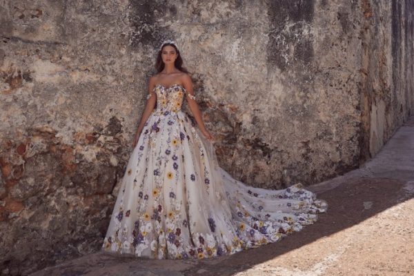 Romantic floral wedding dresses