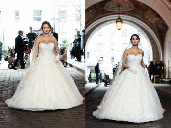 Selena gomez wedding dress