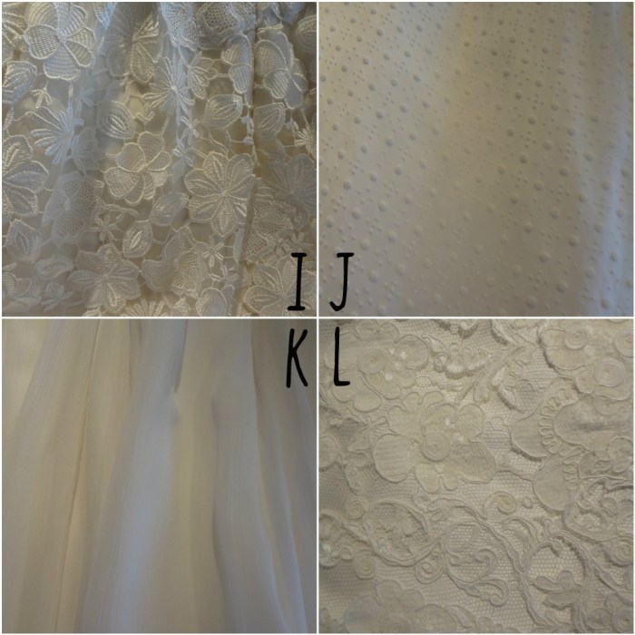 Fabric of wedding dresses