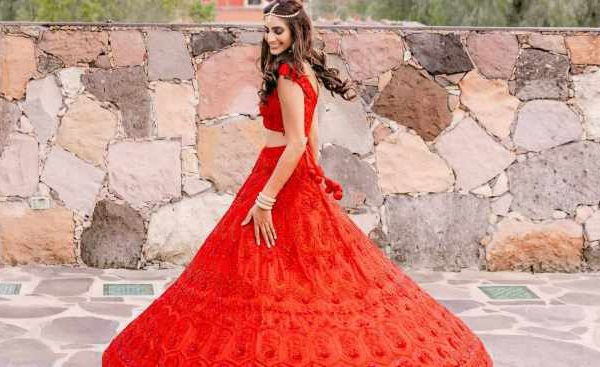 Red dress indian wedding