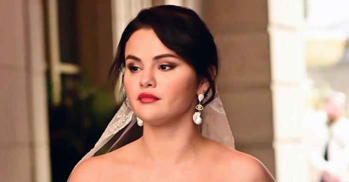 Selena gomez wedding dress